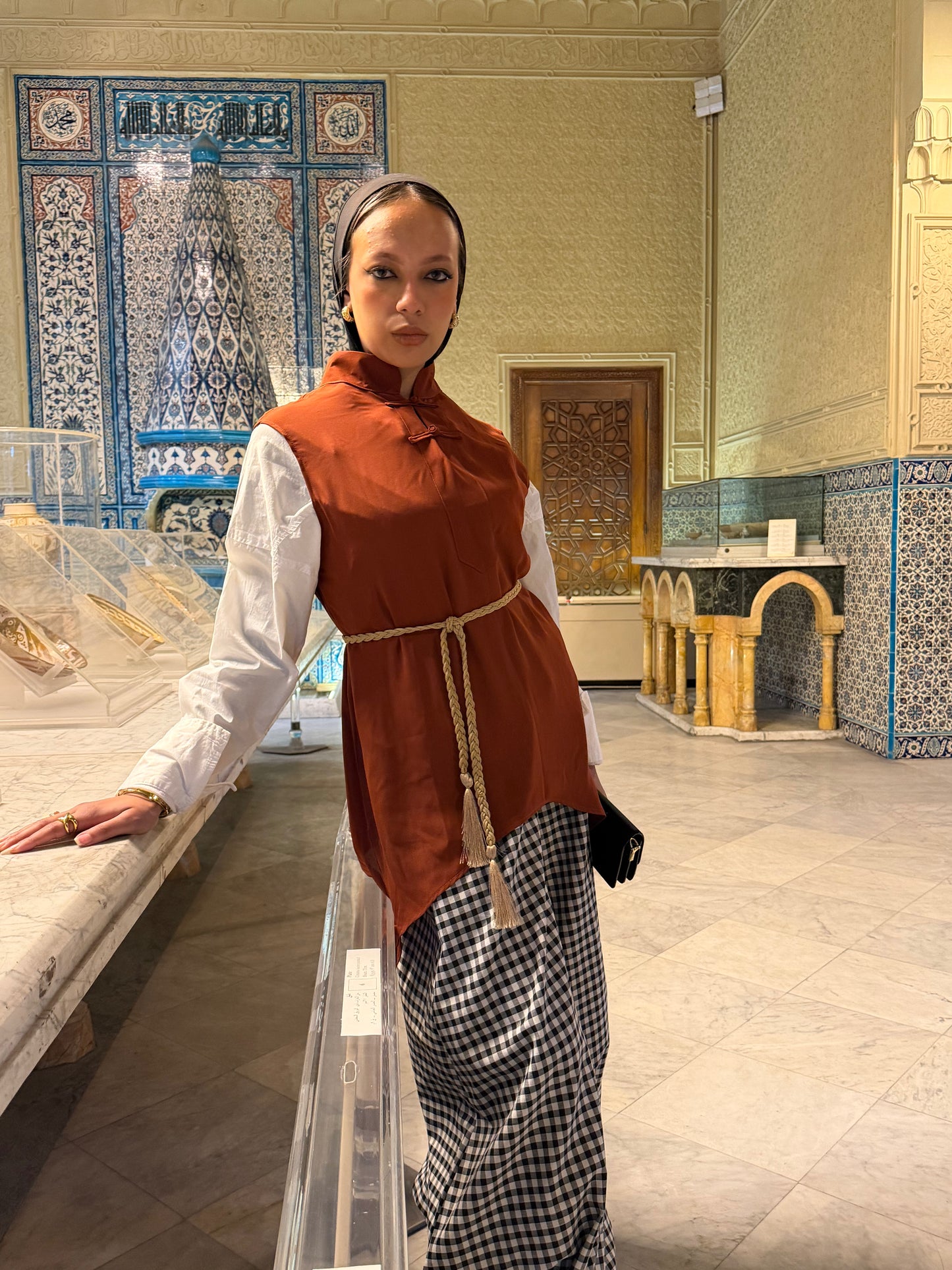 Orange Andalusia Chiffon Top