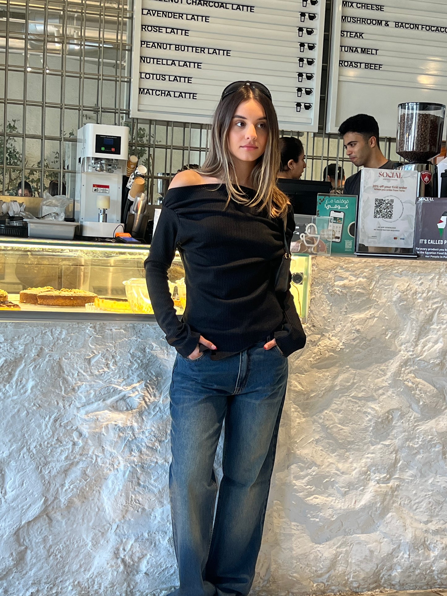 Off Shoulder asymmetrical top