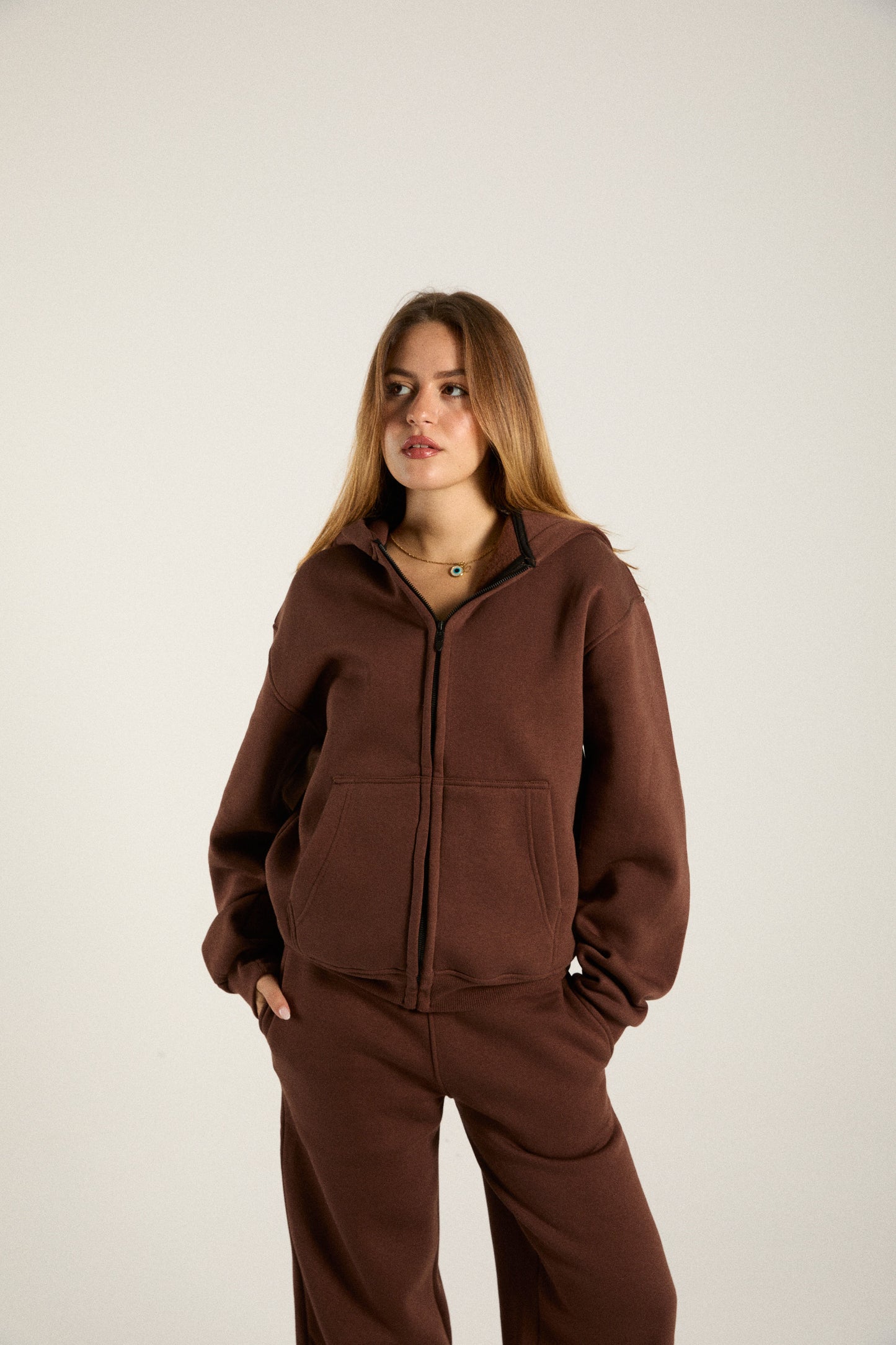 Brown Zip-up