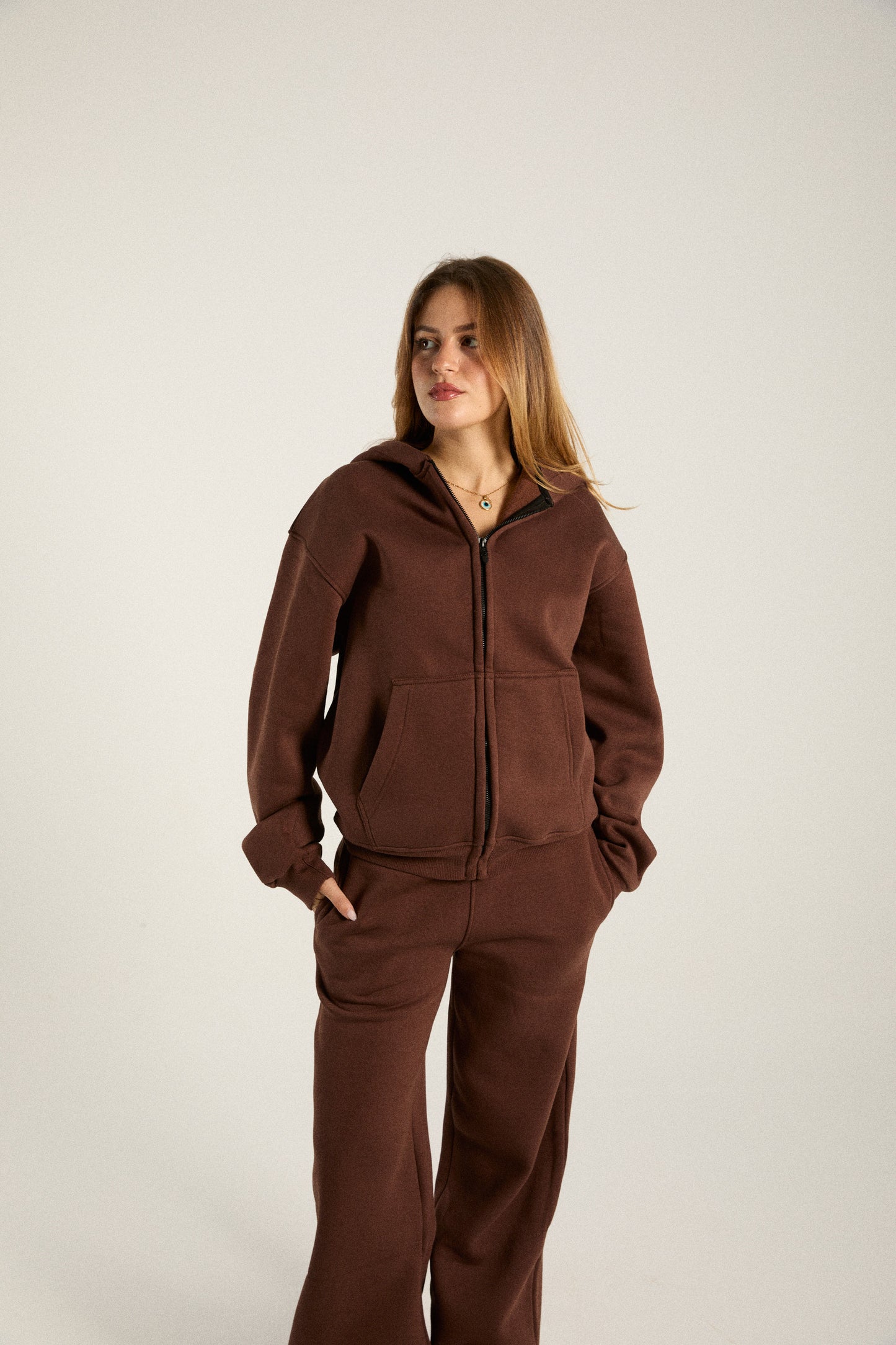Brown Zip-up