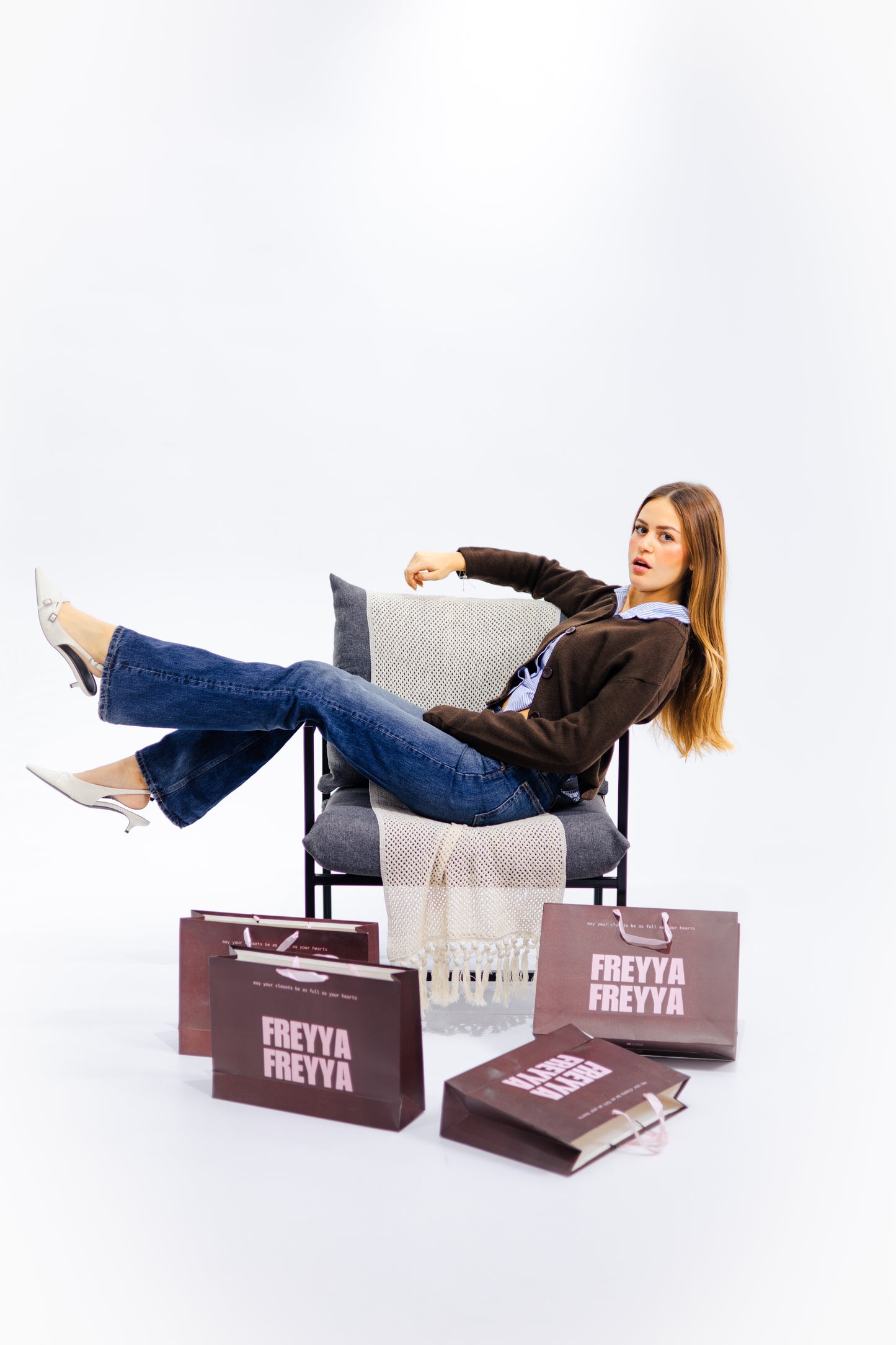 Brown Knitted Cardigan