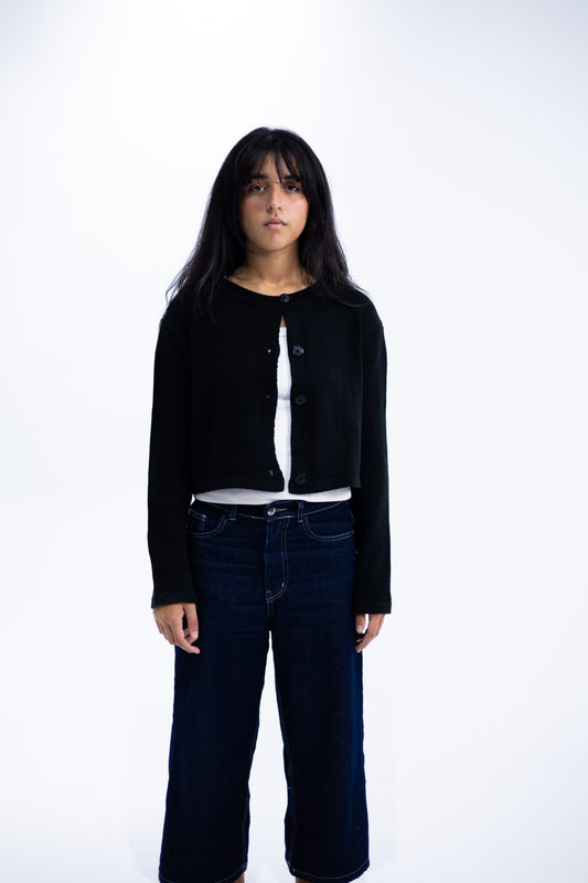 Black Knitted Cardigan