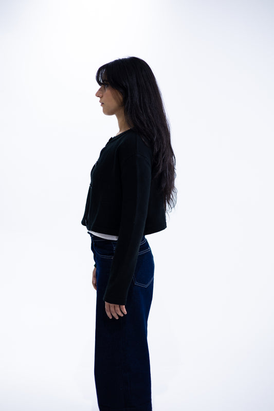 Black Knitted Cardigan