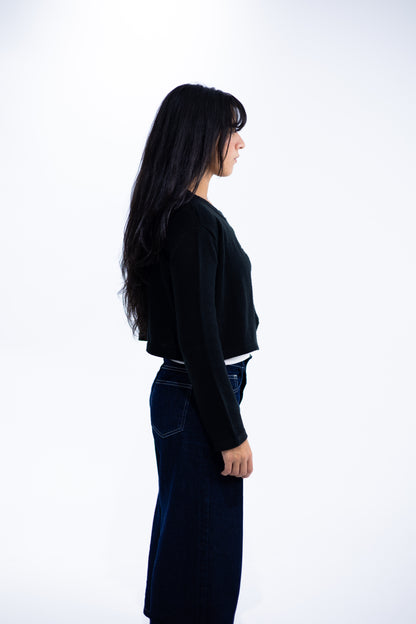 Black Knitted Cardigan
