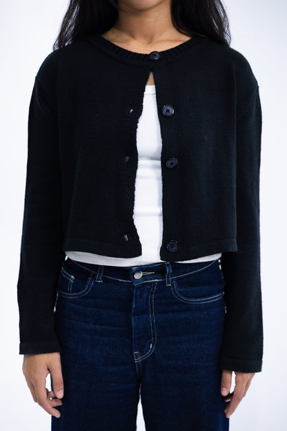 Black Knitted Cardigan