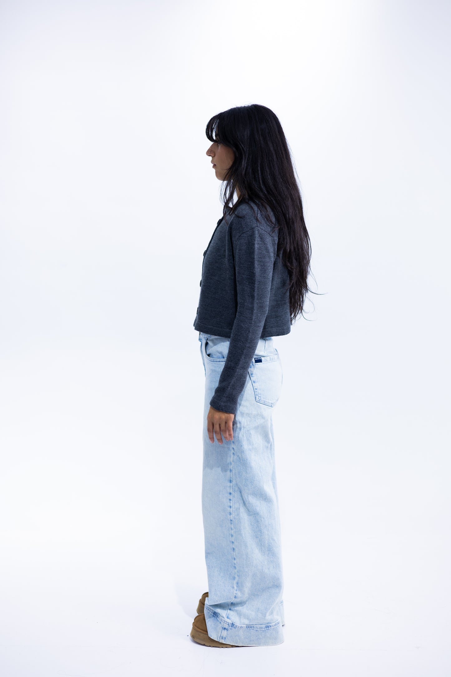 Grey Knitted Cardigan