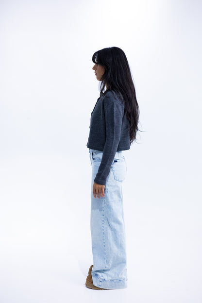 Grey Knitted Cardigan