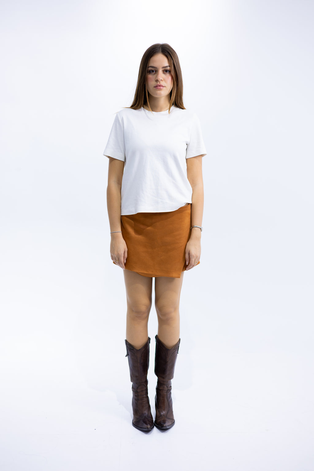 Suede Wrap Skort
