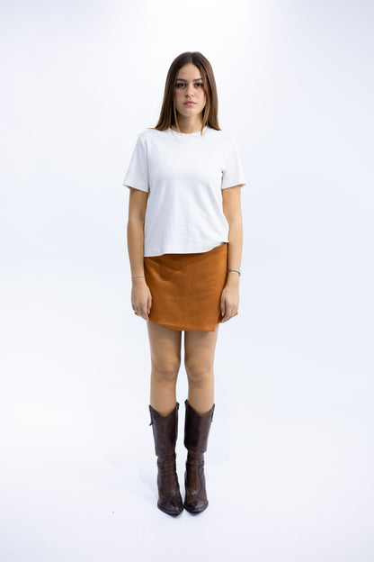 Suede Wrap Skort