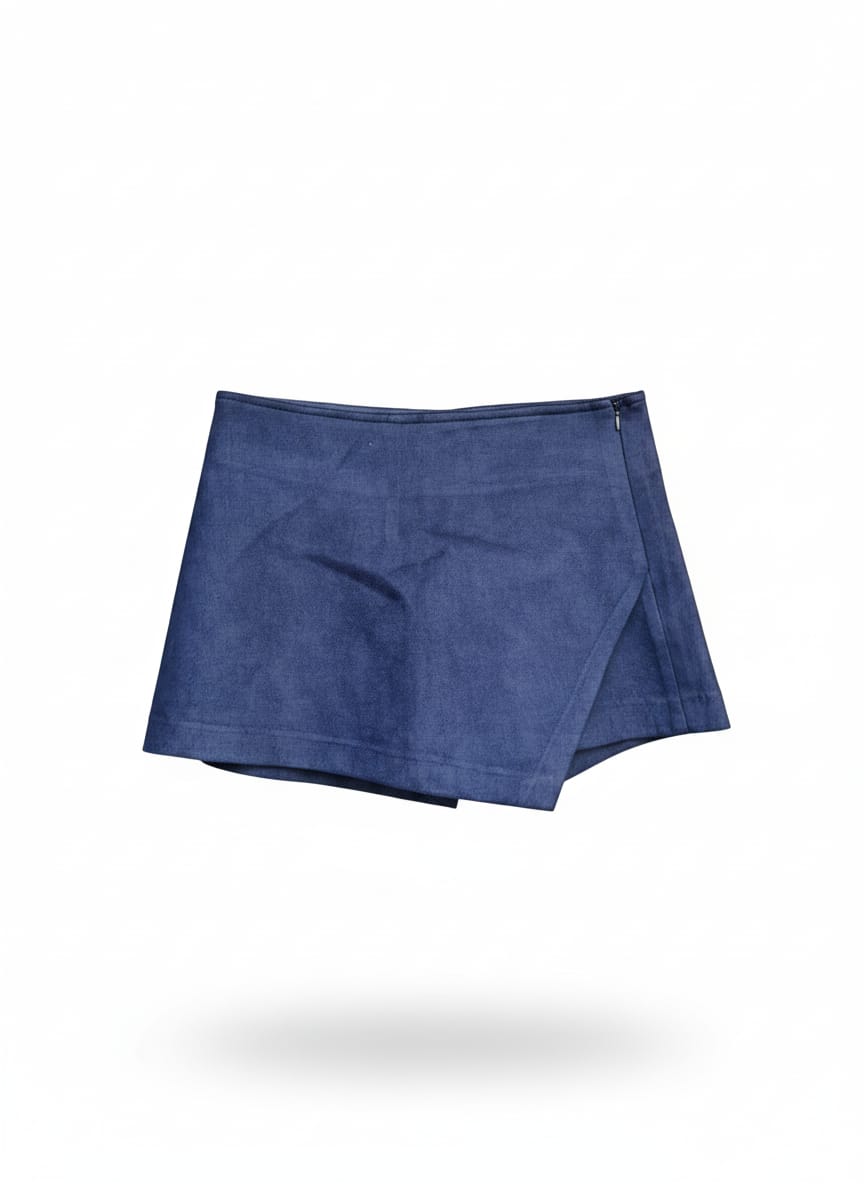 Suede Wrap Skort