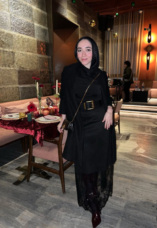 Black Full-Length Lace Skirt