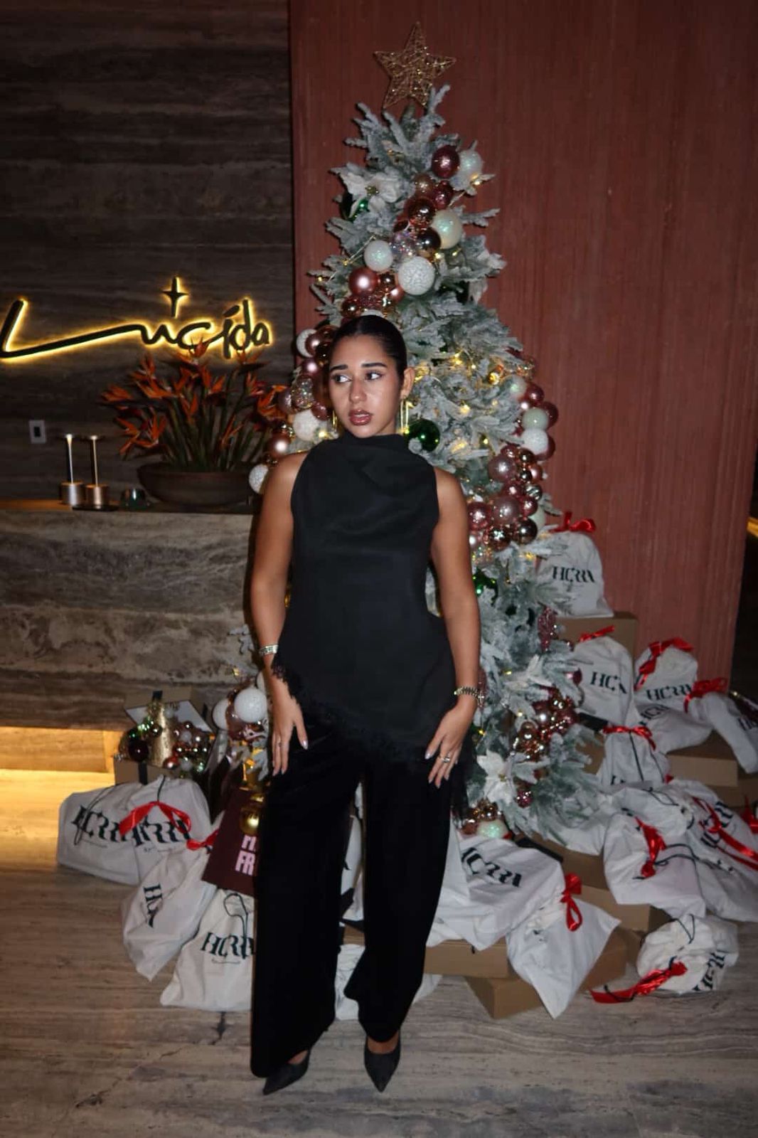 Black Lace Asymmetrical Top