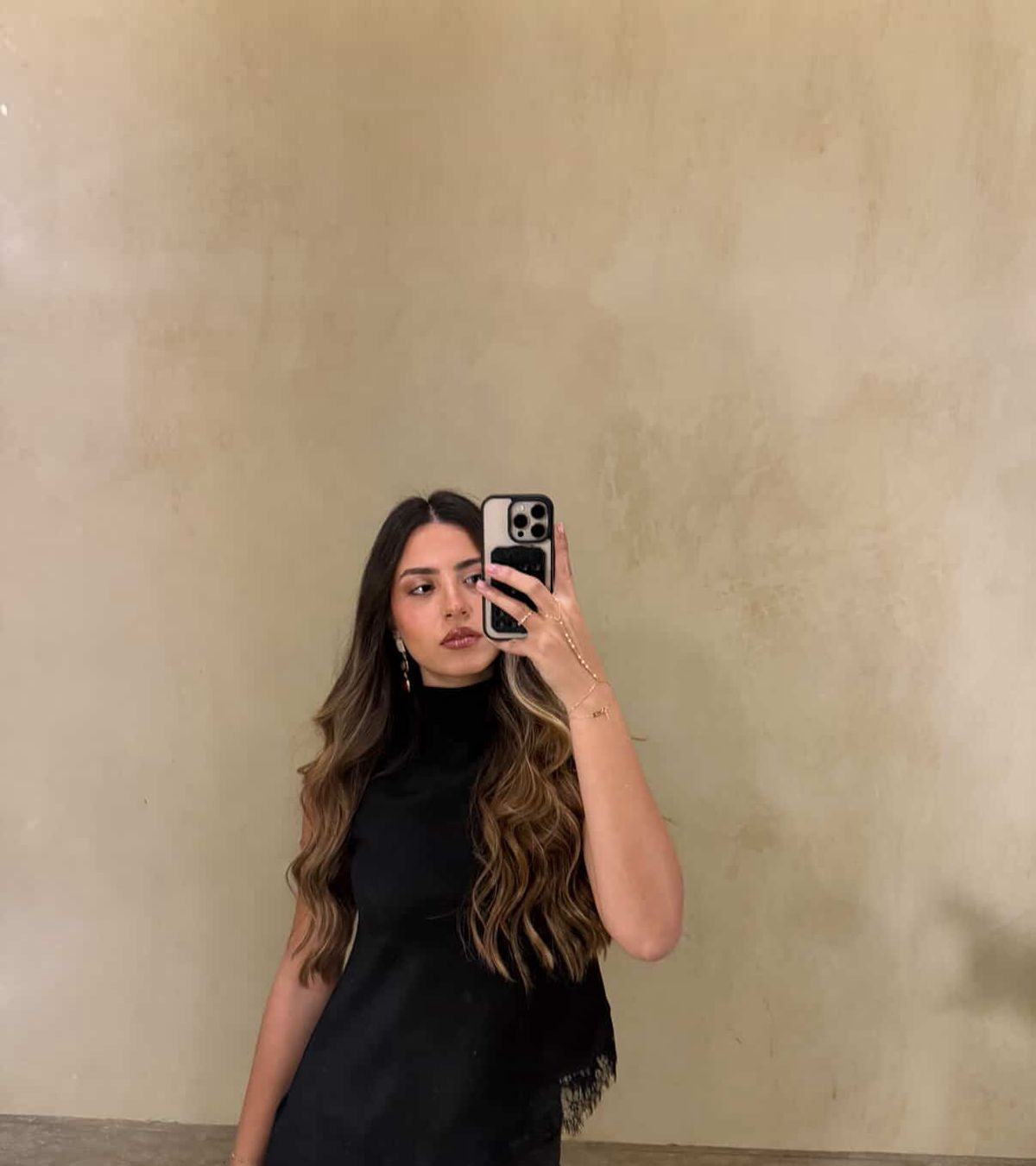 Black Lace Asymmetrical Top