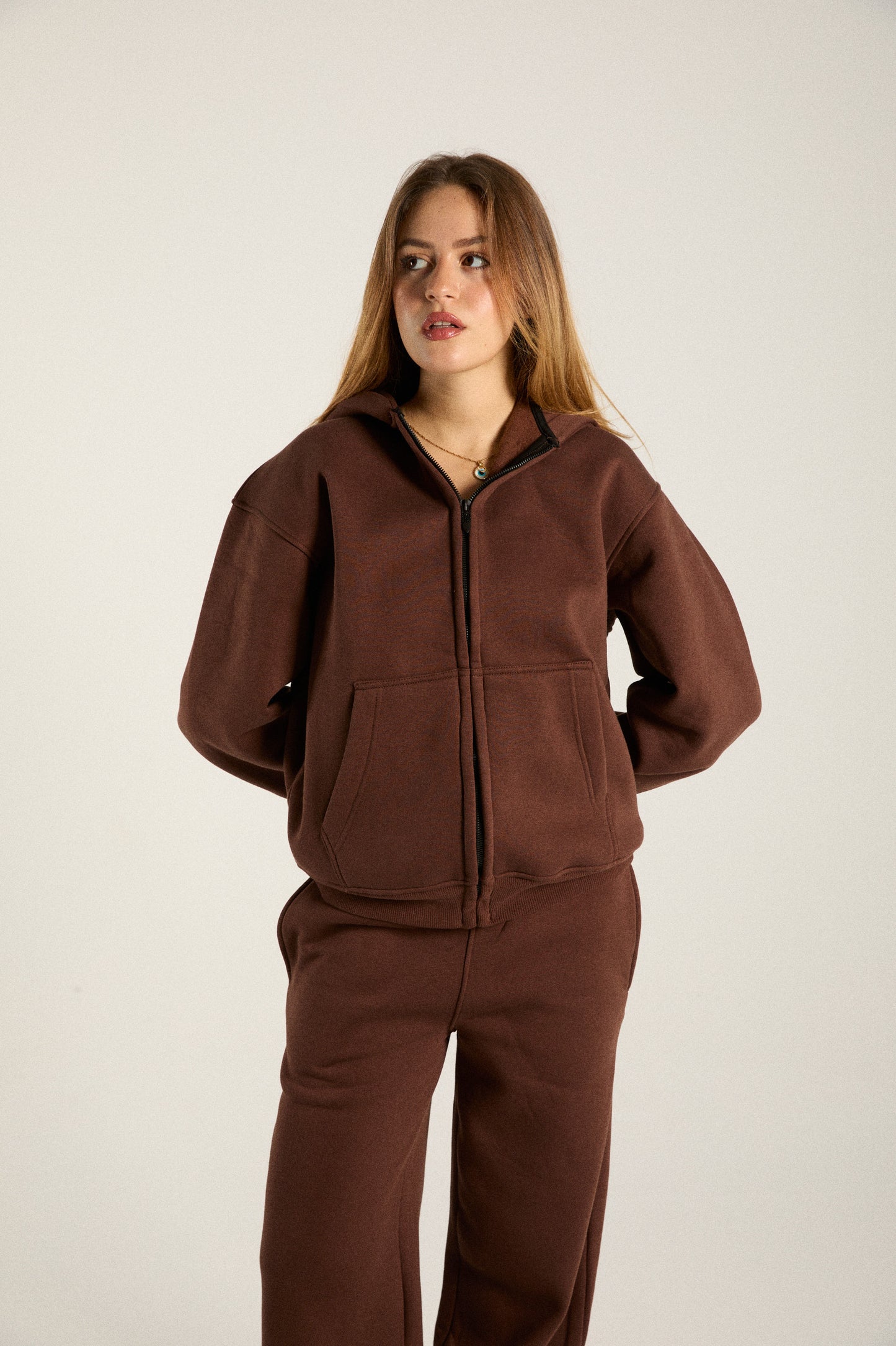 Brown Zip-up