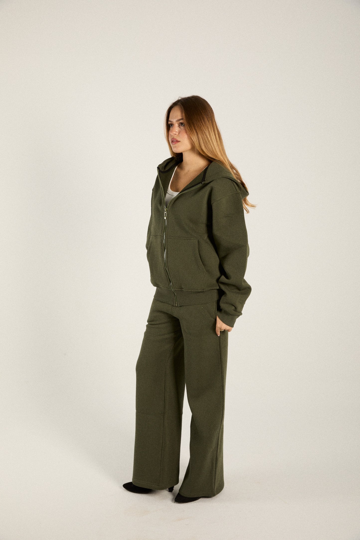 Olive Zip-up