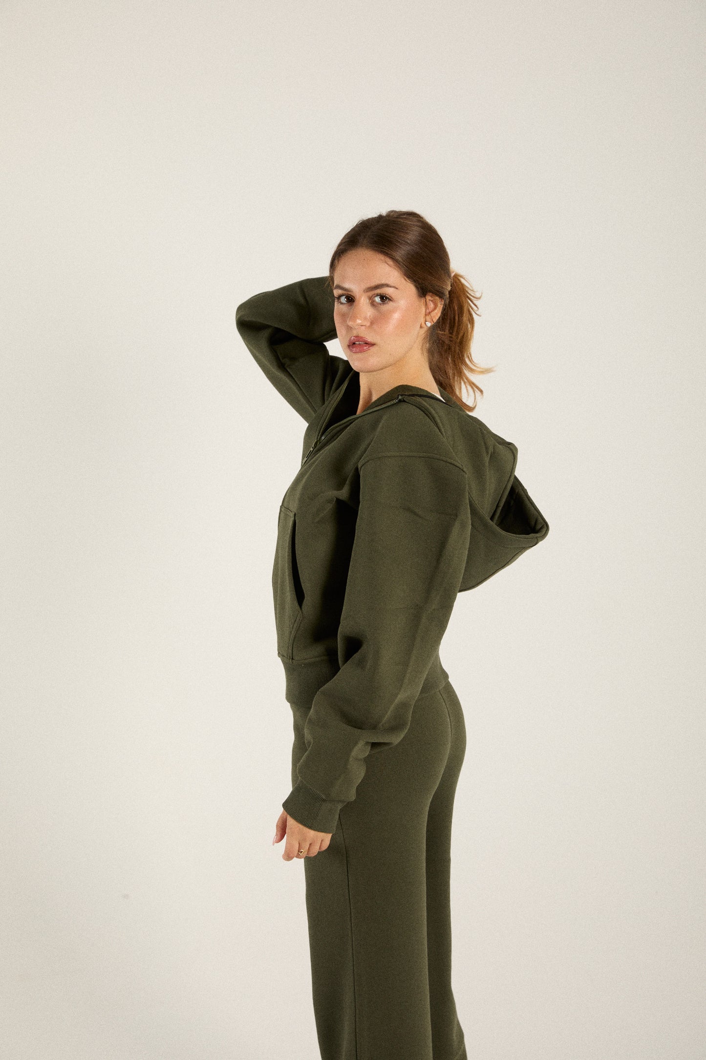 Olive Zip-up